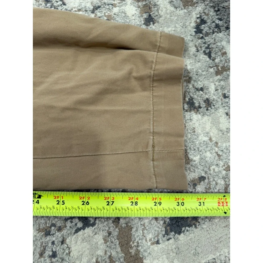 Polo Ralph Lauren Mens Tan Khaki Straight Leg Chino Pants 32x32 Cotton Twill